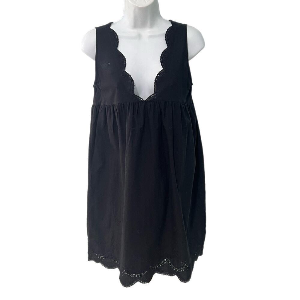 Rouge vif Dress Midi Black Approx. Small Embroidered Lined Deep V 3180090011